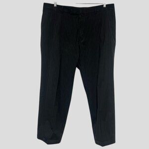Vintage Hugo Boss Black Pinstripe "James Brown" Trouser Dress Pants